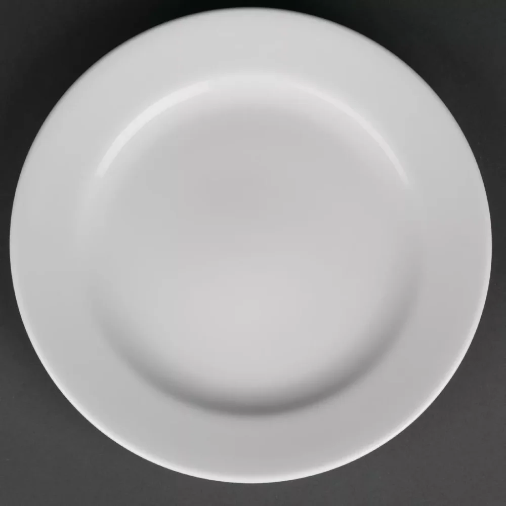 Royal Porcelain Classic White Wide Rim Plates 210mm (Pack of 12)