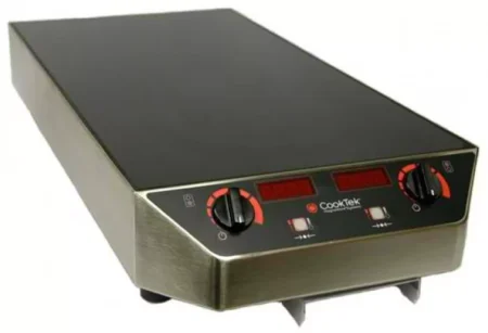 CookTek Heritage Cooktop MC2502F Double Hob Induction front to back 2X2.5kW 2X22,000BTU With Rotary Control Knob