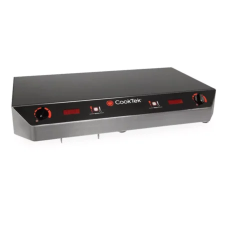 CookTek Heritage Cooktop MC2502S Double Hob Induction front to back 2X2.5kW 2X22,000BTU With Rotary Control Knob