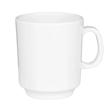 Olympia Kristallon Melamine Mugs White 340ml 12oz (Pack of 6)