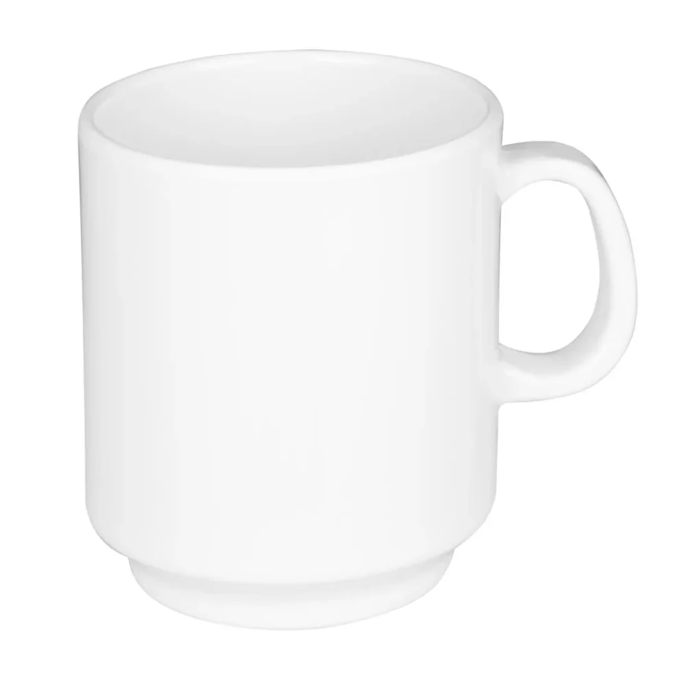 Olympia Kristallon Melamine Mugs White 340ml 12oz (Pack of 6) - Image 2