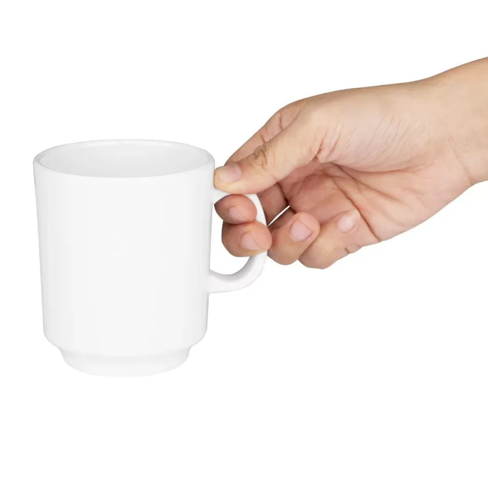 Olympia Kristallon Melamine Mugs White 340ml 12oz (Pack of 6) - Image 5
