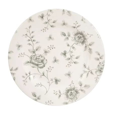 Churchill Vintage Prints Rose Chintz Profile Plates Grey 170mm (Pack of 6)