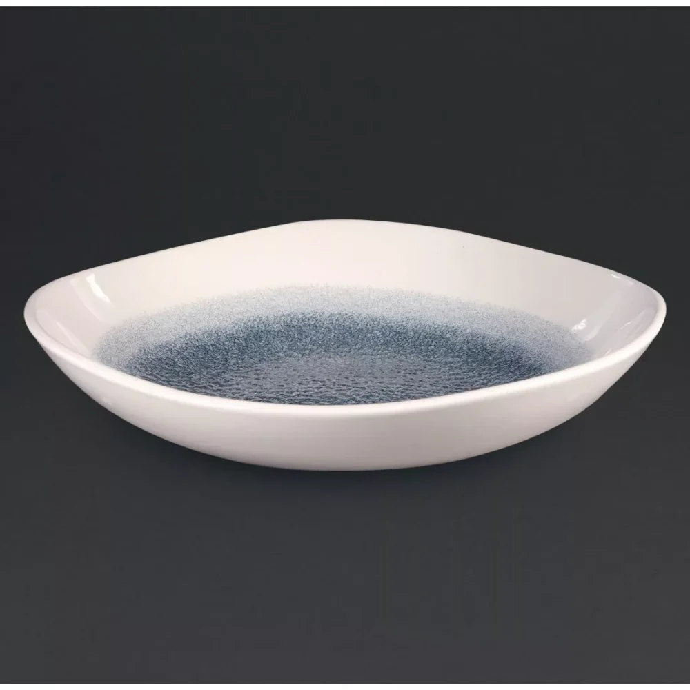 Churchill Studio Prints Raku Trace Triangular Bowl Topaz Blue (Pack of 12) - Image 2