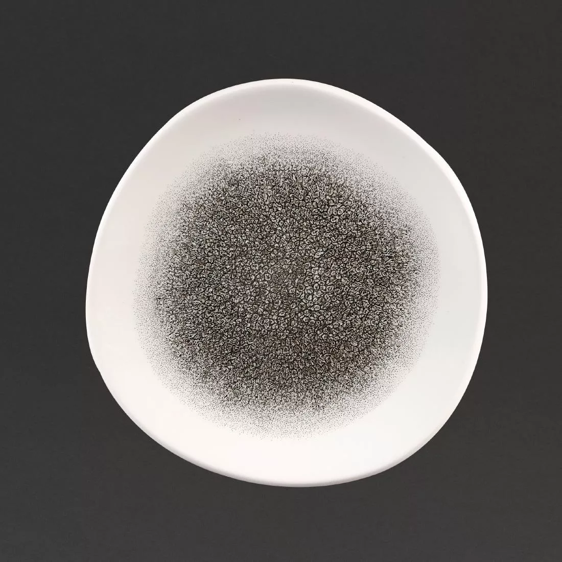 Churchill Studio Prints Raku Round Trace Plates Quartz Black 210mm (Pack of 12)