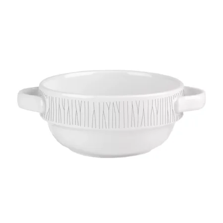 Churchill Bamboo Handled Stacking Soup Bowl 14oz (Pack of 6)
