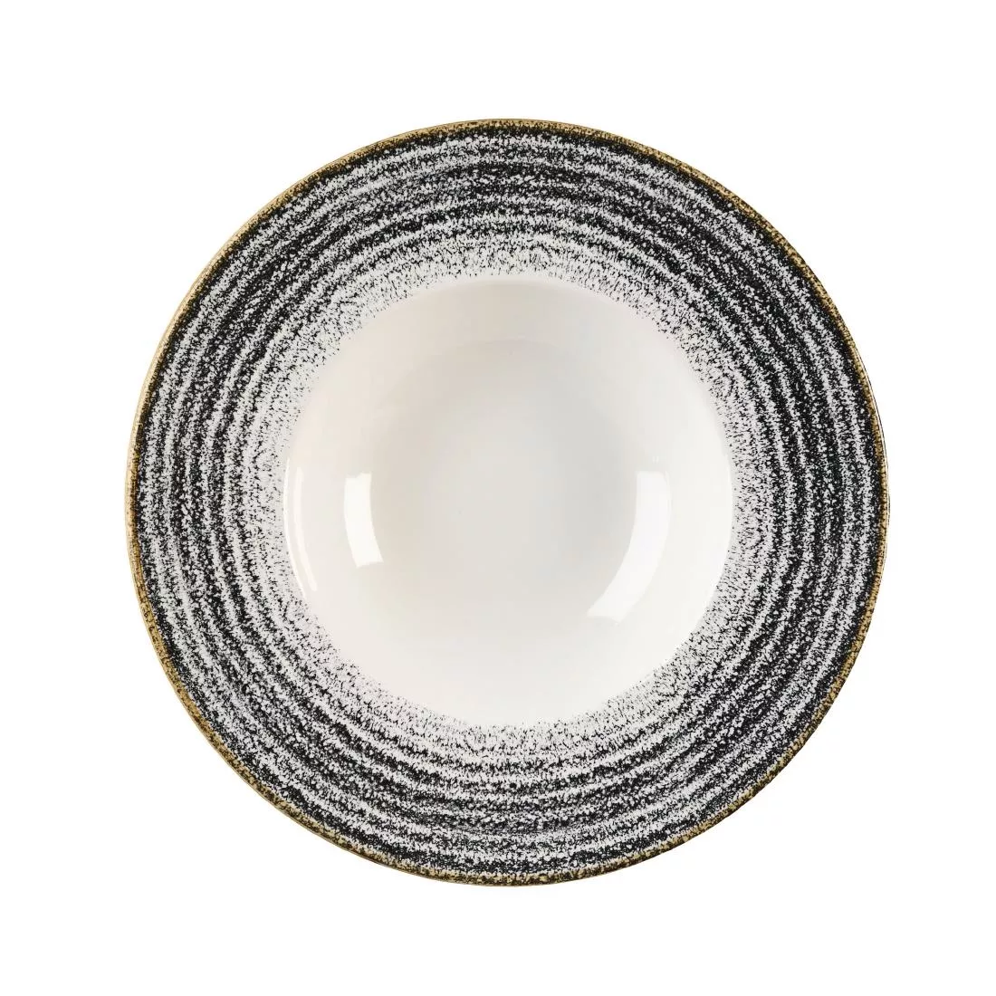 Churchill Studio Prints Homespun Charcoal Black Wide Rim Bowl 280mm