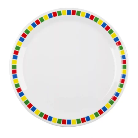 Olympia Kristallon Fairground Melamine Dinner Plates 230mm (Pack of 12)