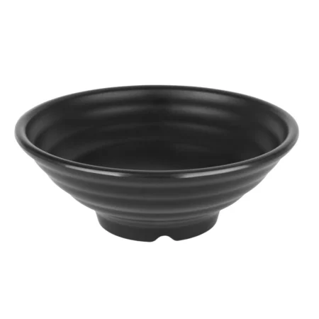 Olympia Kristallon Fusion Melamine Large Bowls Black 225mm (Pack of 4)