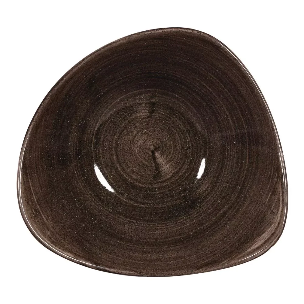Churchill Stonecast Patina Triangular Bowls Black 235mm (Pack of 12) - Image 2