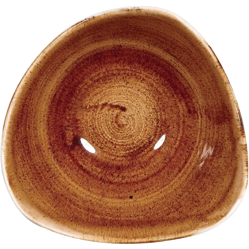 Churchill Stonecast Patina Triangular Bowls Vintage Copper 153mm (Pack of 12)