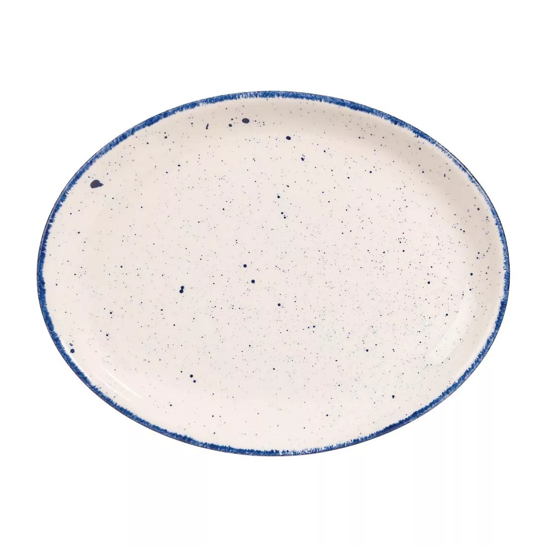 Churchill Stonecast Hints Oval Plates Indigo Blue 254mm (Pack of 12)