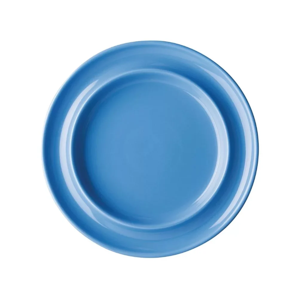 Olympia Heritage Raised Rim Plates Blue 203mm (Pack of 4)