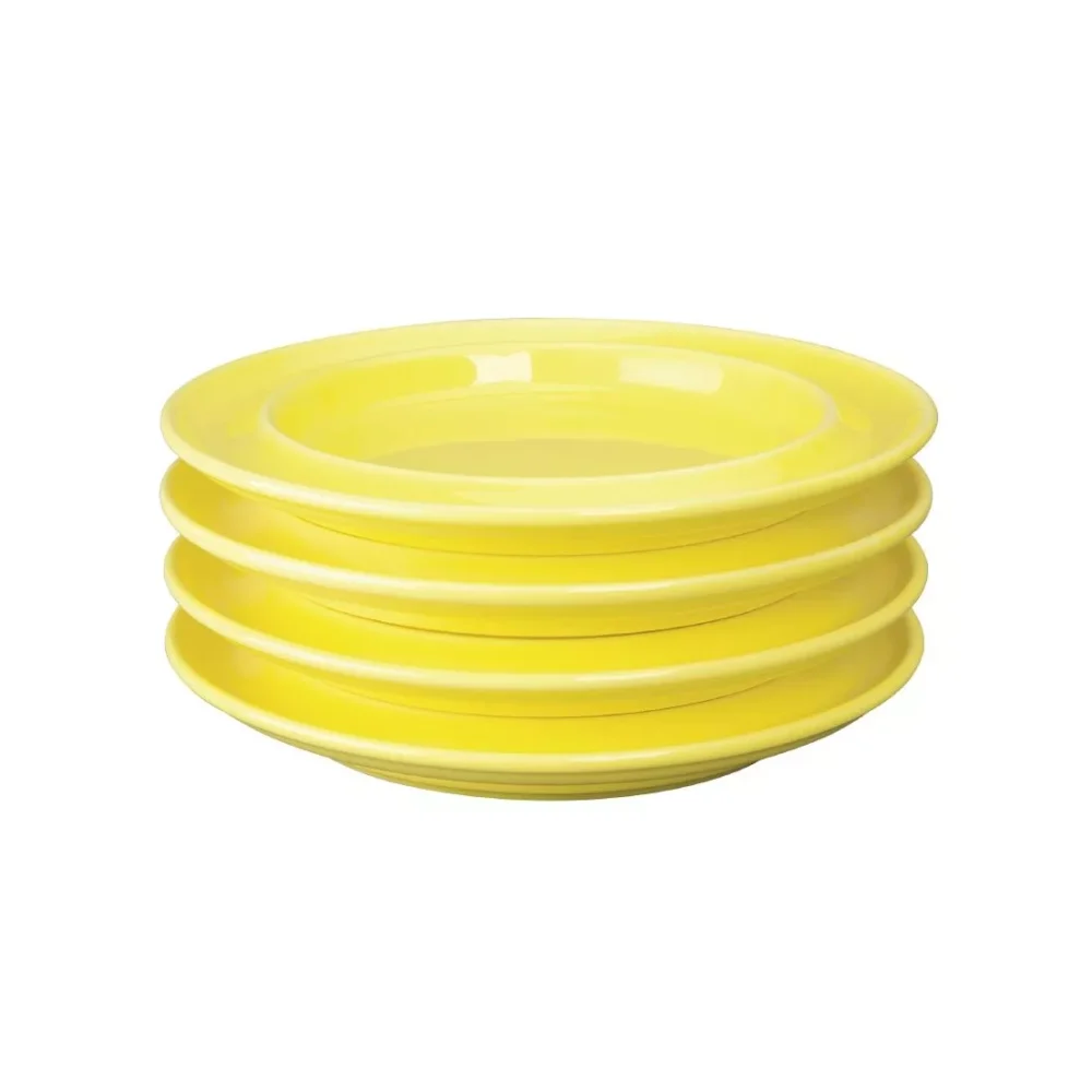 Olympia Heritage Raised Rim Plates Yellow 203mm (Pack of 4) - Image 4