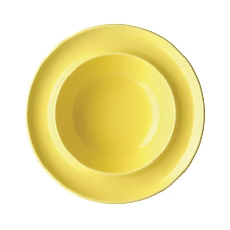 Olympia Heritage Raised Rim Bowls Yellow 205mm (Pack of 4)