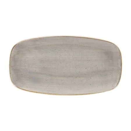 Churchill Stonecast Rectangular Plates Peppercorn Grey 189 x 355mm