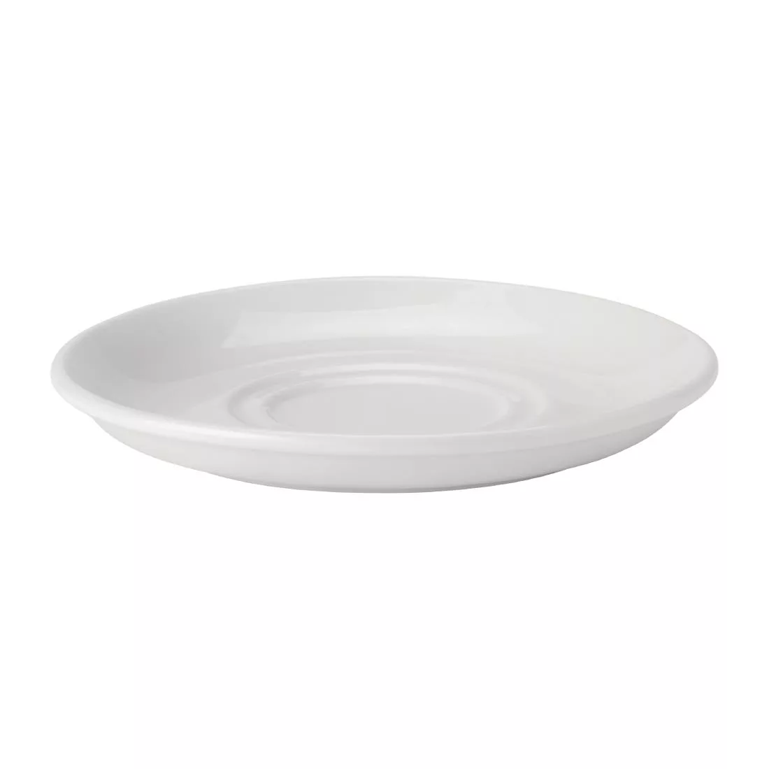 Utopia Pure White Double Well Saucers 150mm (Pack of 24)
