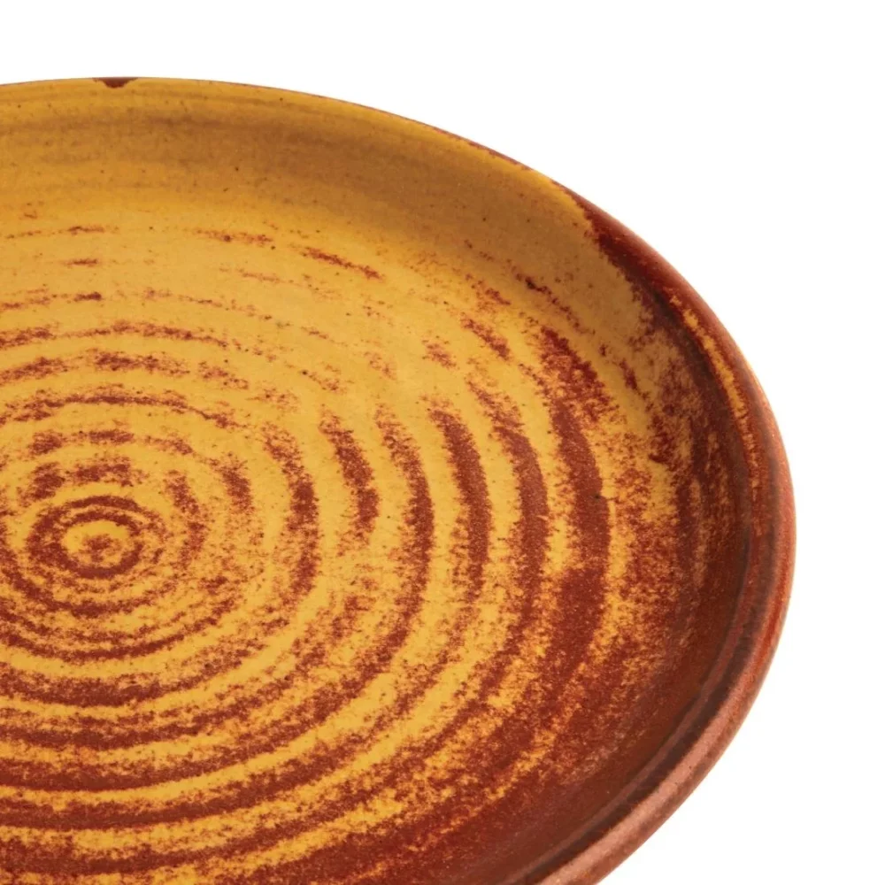 Olympia Canvas Small Rim Round Plate Sienna Rust 180mm (Pack of 6) - Image 6