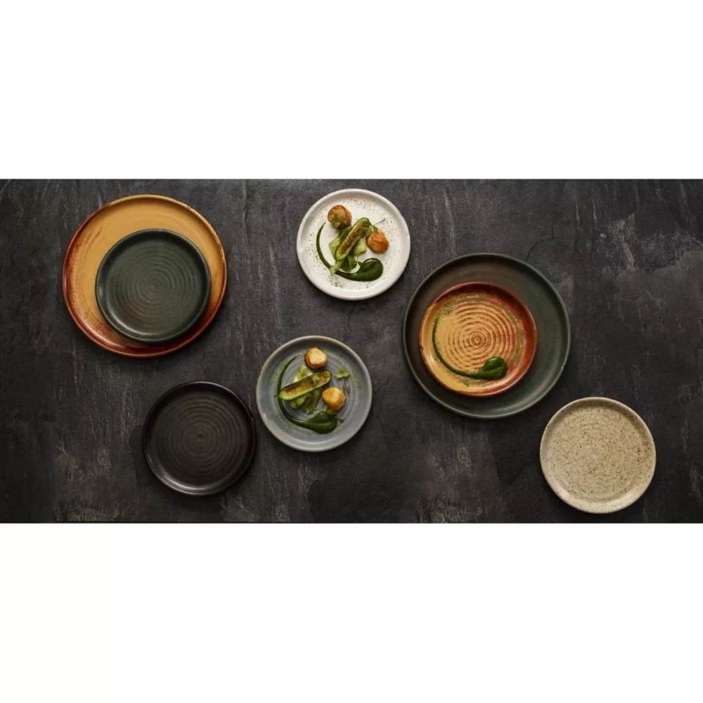 Olympia Canvas Small Rim Round Plate Murano White 180mm (Pack of 6) - Image 2
