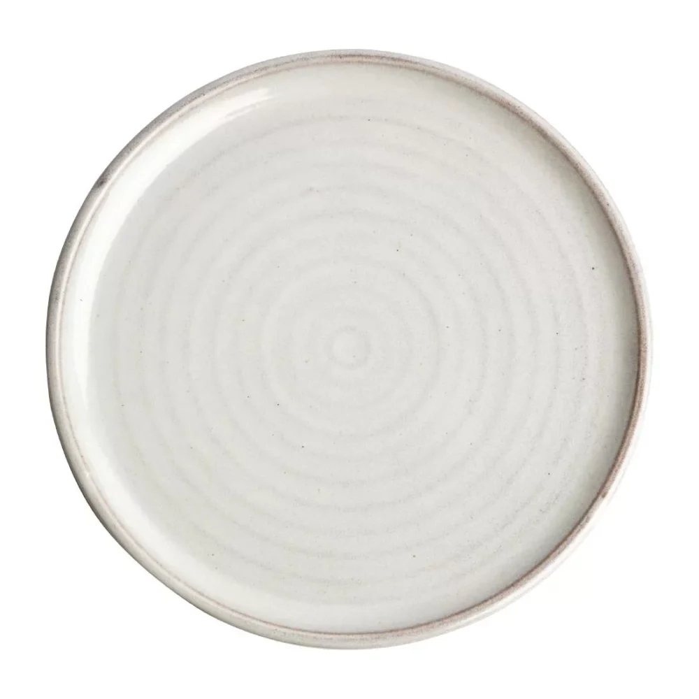Olympia Canvas Small Rim Round Plate Murano White 265mm (Pack of 6)