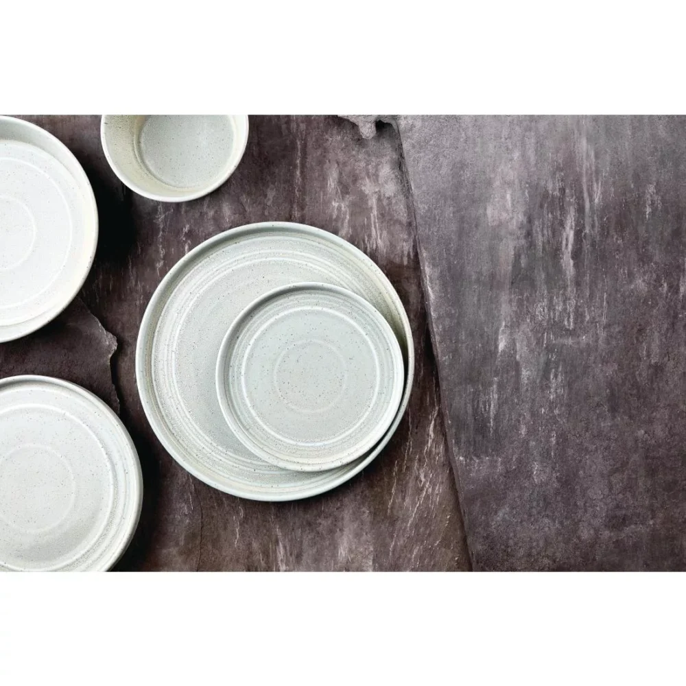 Olympia Cavolo Flat Round Plates Spring Green 180mm (Pack of 6) - Image 4