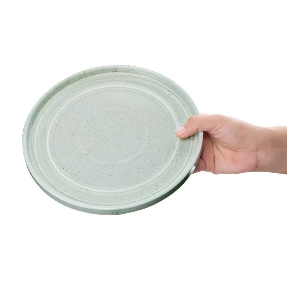 Olympia Cavolo Flat Round Plates Spring Green 220mm (Pack of 6) - Image 5
