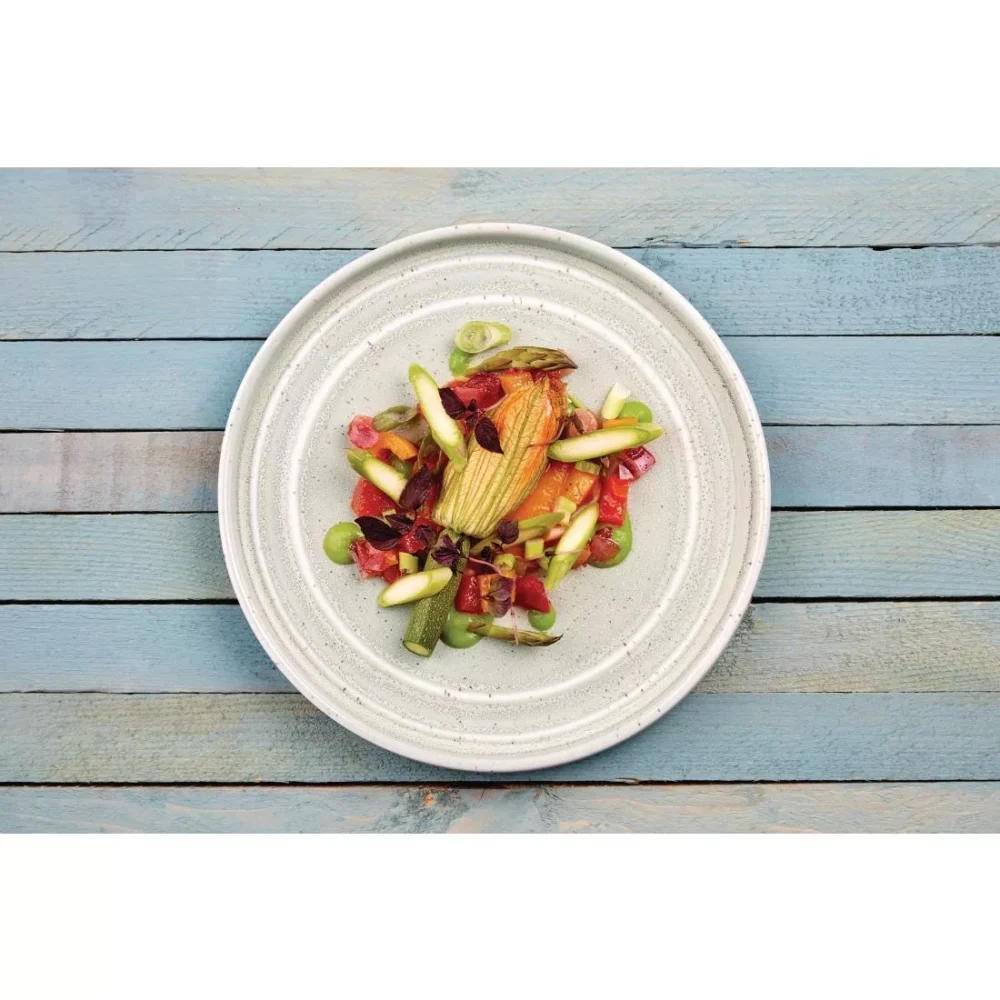 Olympia Cavolo Flat Round Plates Spring Green 220mm (Pack of 6) - Image 7