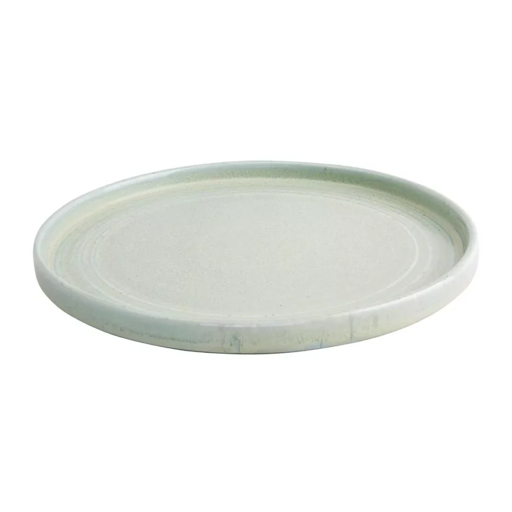 Olympia Cavolo Flat Round Plates Spring Green 270mm (Pack of 4) - Image 2