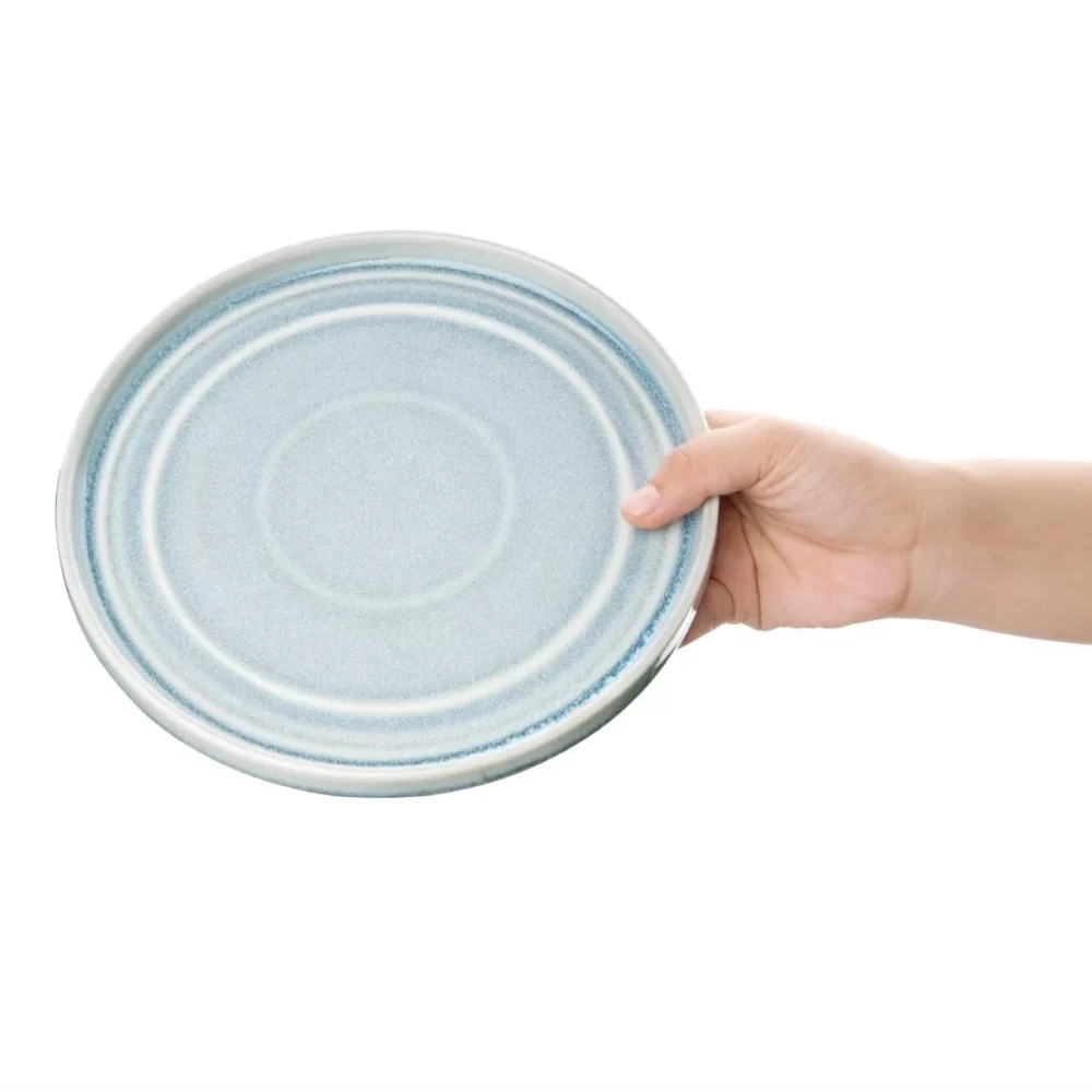 Olympia Cavolo Flat Round Plates Ice Blue 220mm (Pack of 6) - Image 4