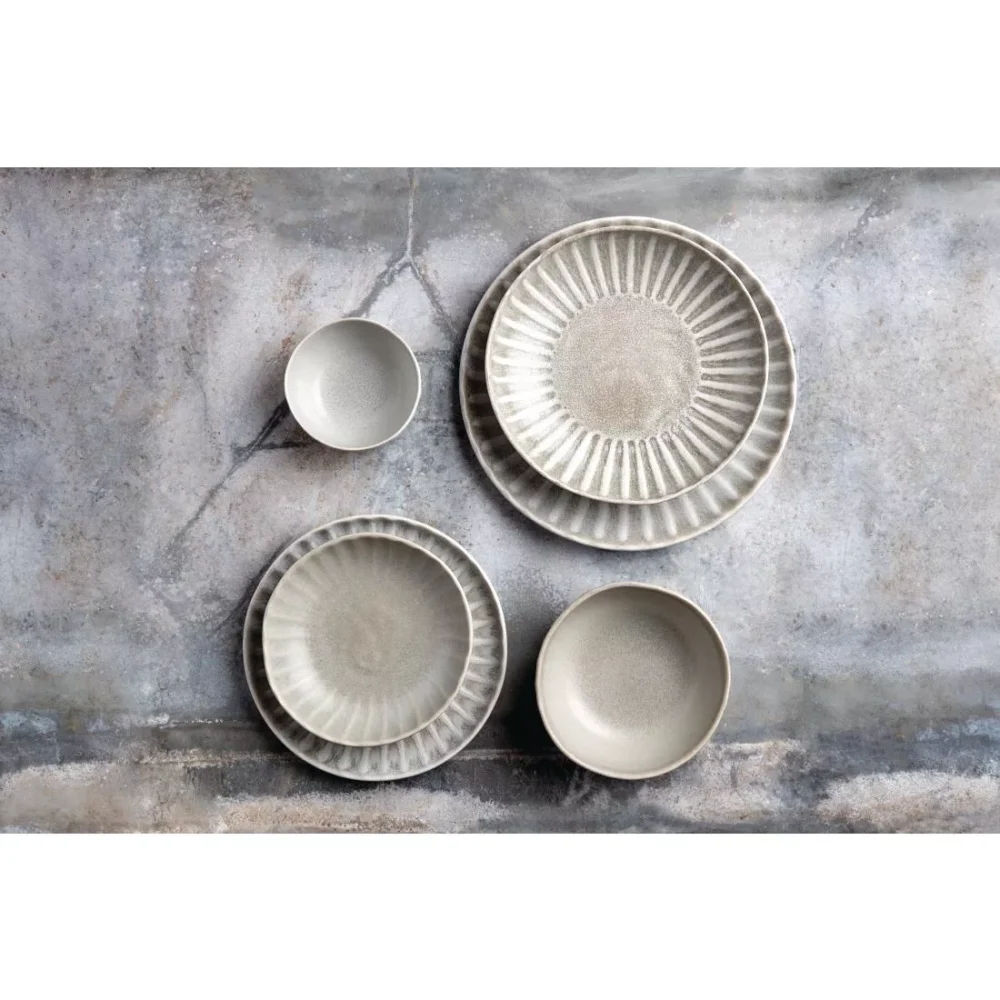 Olympia Corallite Plates Concrete Grey 205mm (Pack of 6) - Image 2