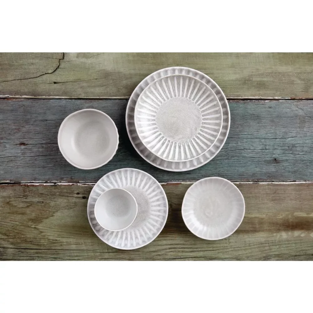 Olympia Corallite Plates Concrete Grey 205mm (Pack of 6) - Image 3