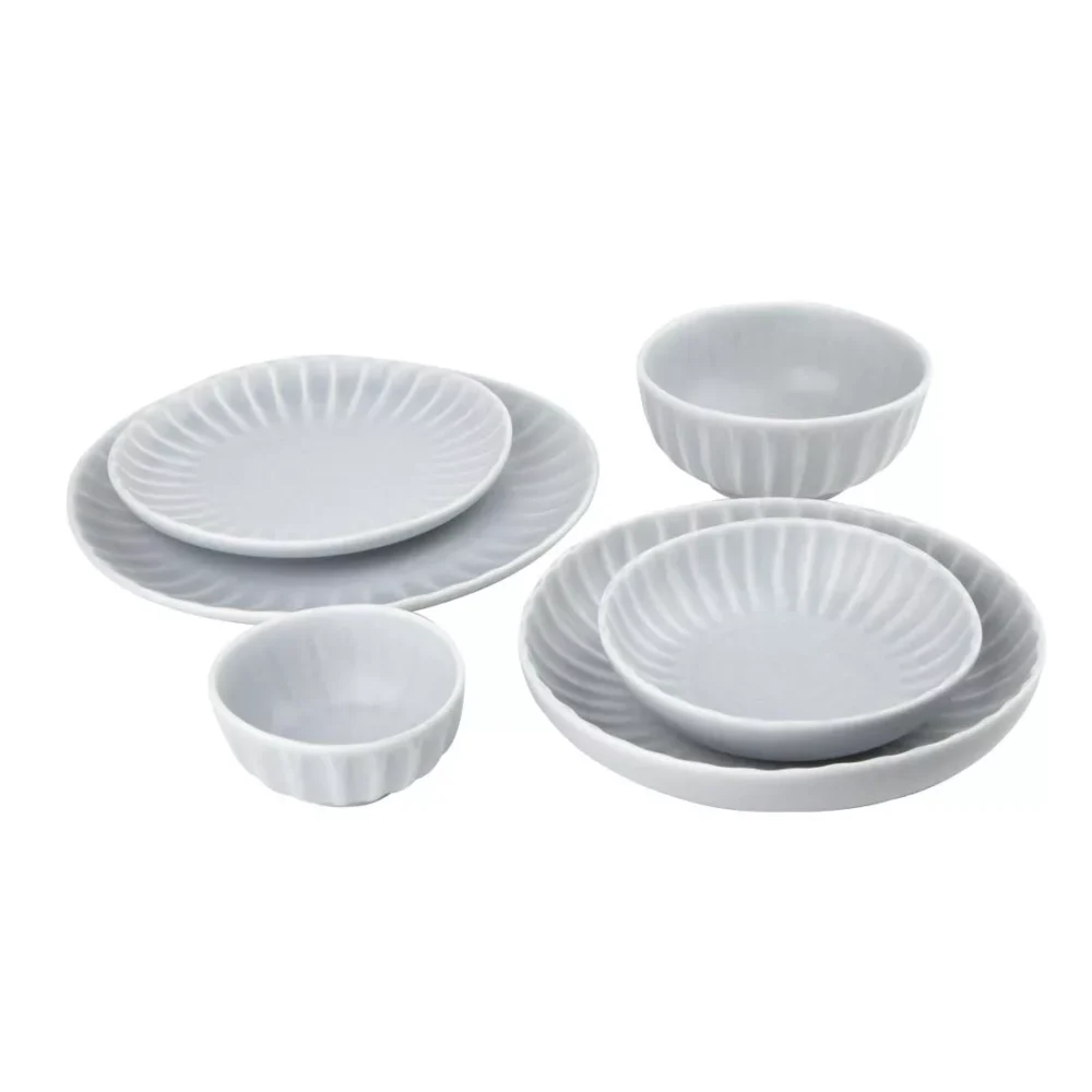 Olympia Corallite Plates Concrete Grey 205mm (Pack of 6) - Image 12