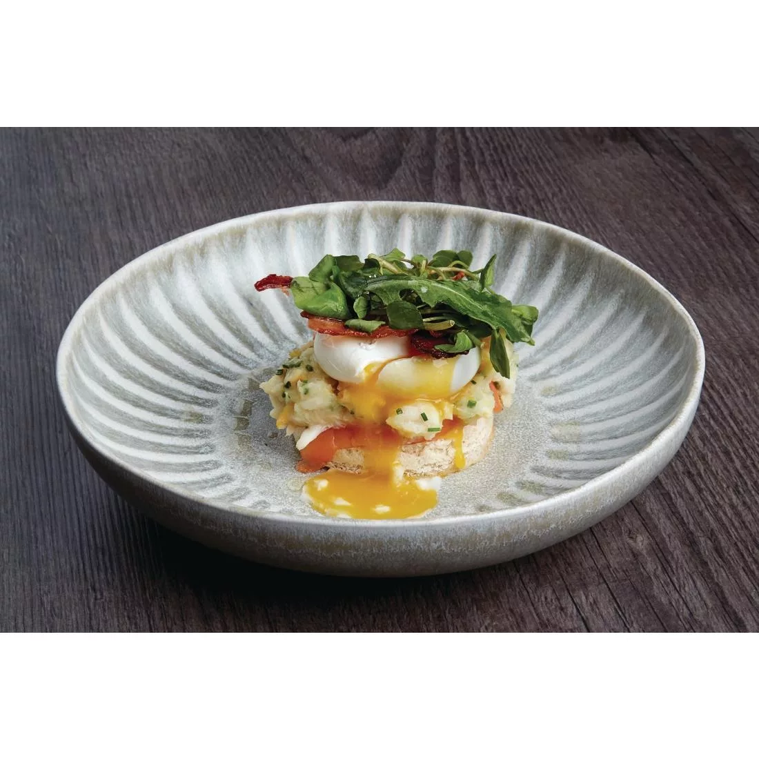 Olympia Corallite Coupe Bowls Concrete Grey 220mm (Pack of 6) - Image 6