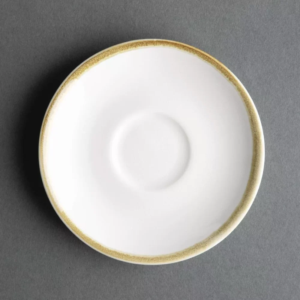 Olympia Kiln Espresso Cup Saucer Chalk 115mm (Pack of 6) - Image 2