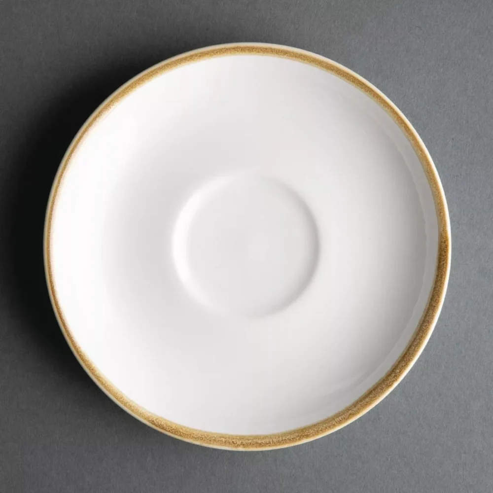 Olympia Kiln 340ml Cup Saucer Chalk 160mm (Pack of 6) - Image 2