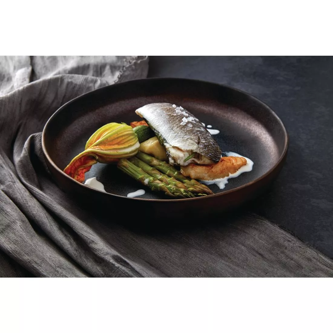 Olympia Ochre Flat Bowls 210mm 700ml (Pack of 6) - Image 4