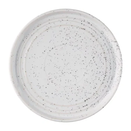 Olympia Cavolo Flat Round Plates White Speckle 180mm (Pack of 6)