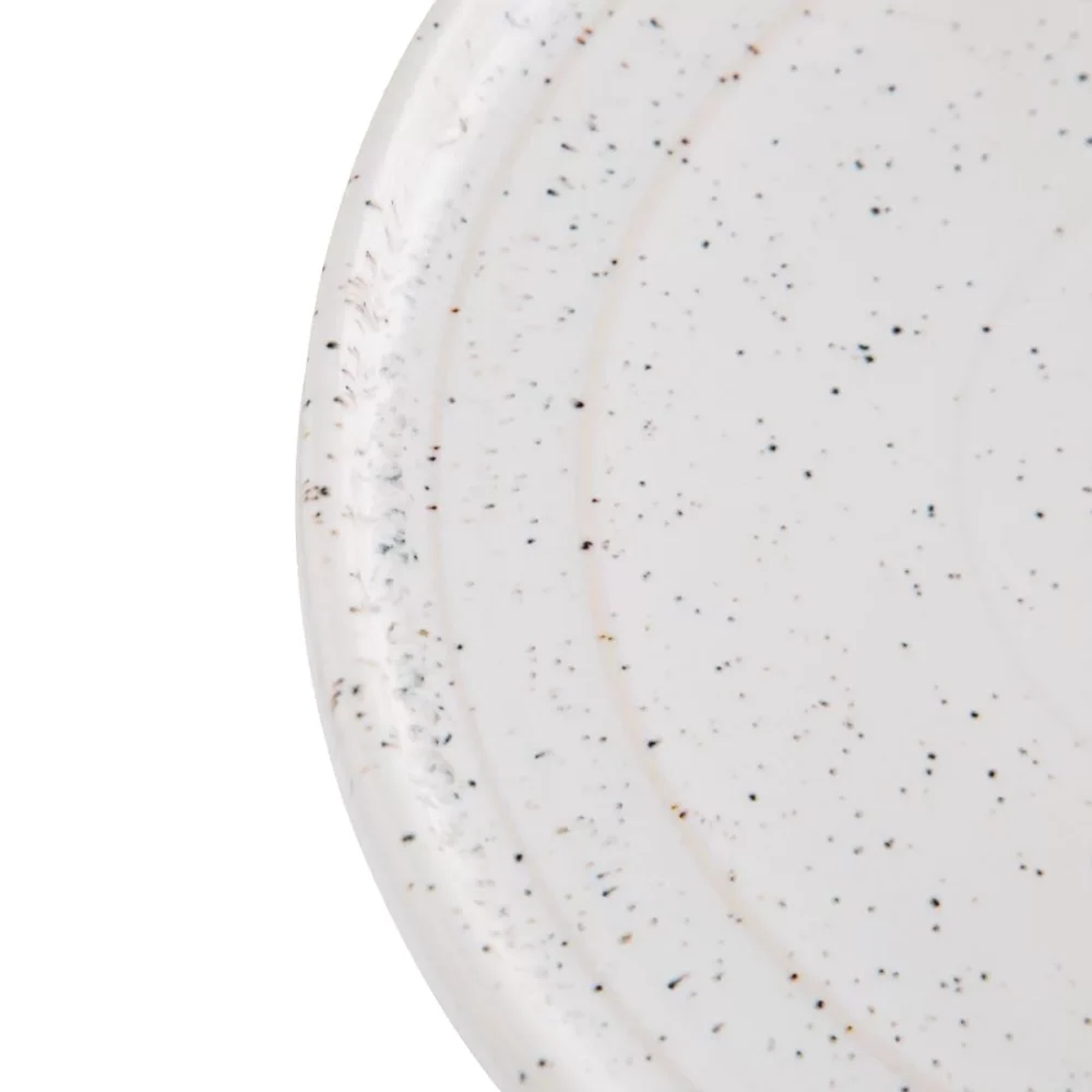 Olympia Cavolo Flat Round Plates White Speckle 180mm (Pack of 6) - Image 4