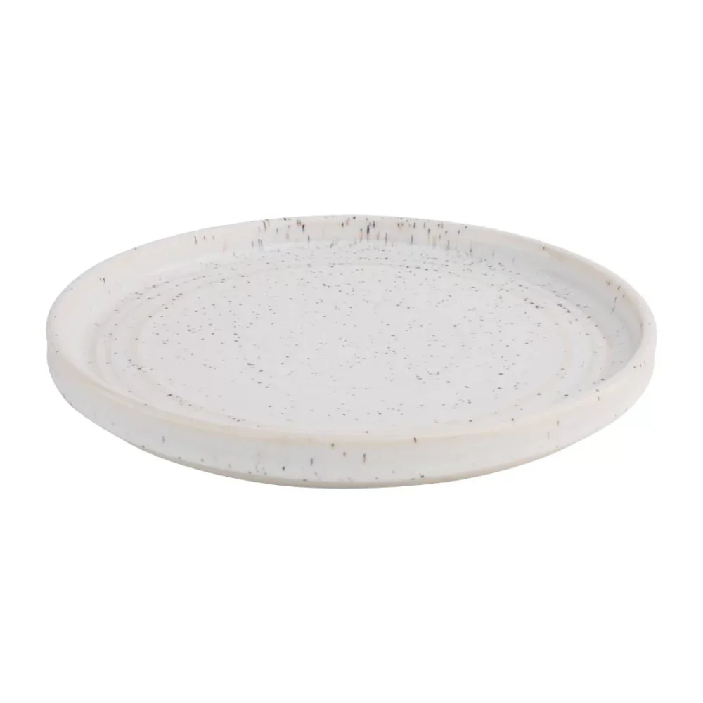 Olympia Cavolo Flat Round Plates White Speckle 180mm (Pack of 6) - Image 6