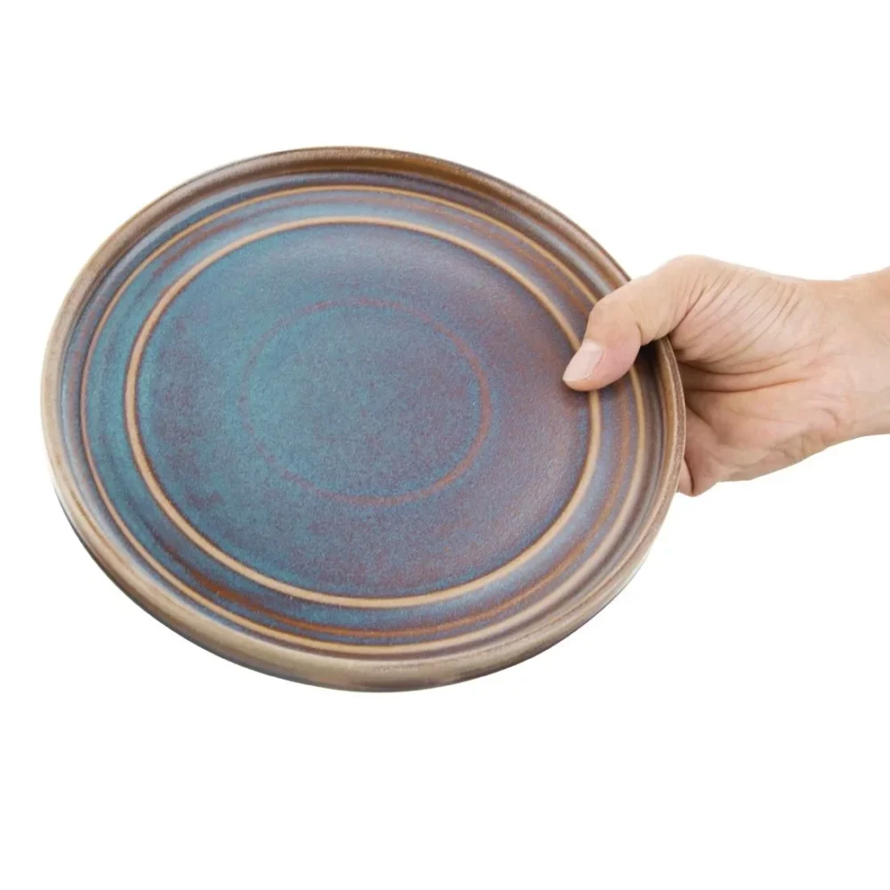 Olympia Cavolo Flat Round Plates Iridescent 220mm (Pack of 6) - Image 8