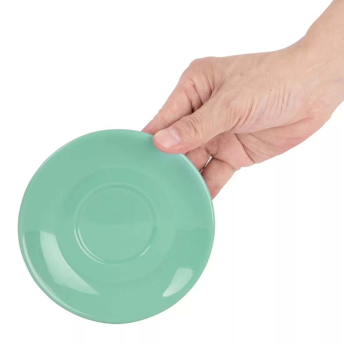 Olympia Cafe Aqua Saucer (Fits FF993) - 131mm 5 3/10" (Box 12) - Image 8