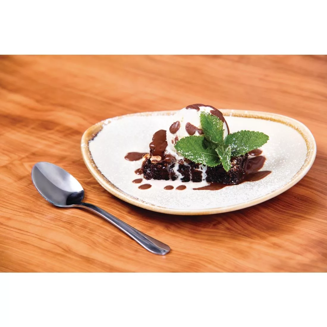 Olympia Kiln Triangular Side Plate Sandstone 165mm (Pack of 6) - Image 4