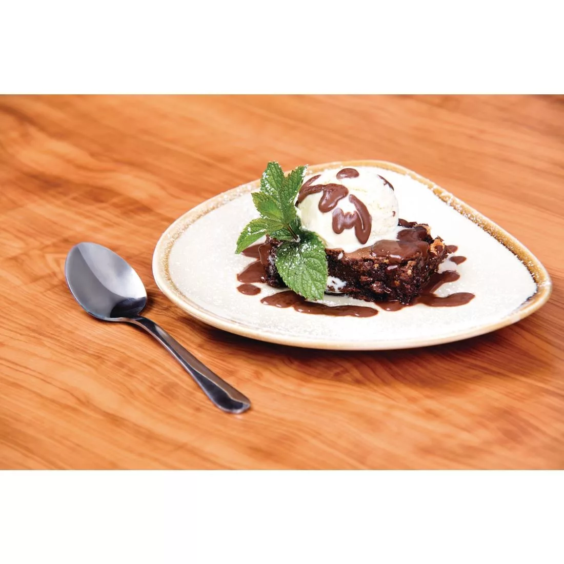 Olympia Kiln Triangular Side Plate Sandstone 165mm (Pack of 6) - Image 5