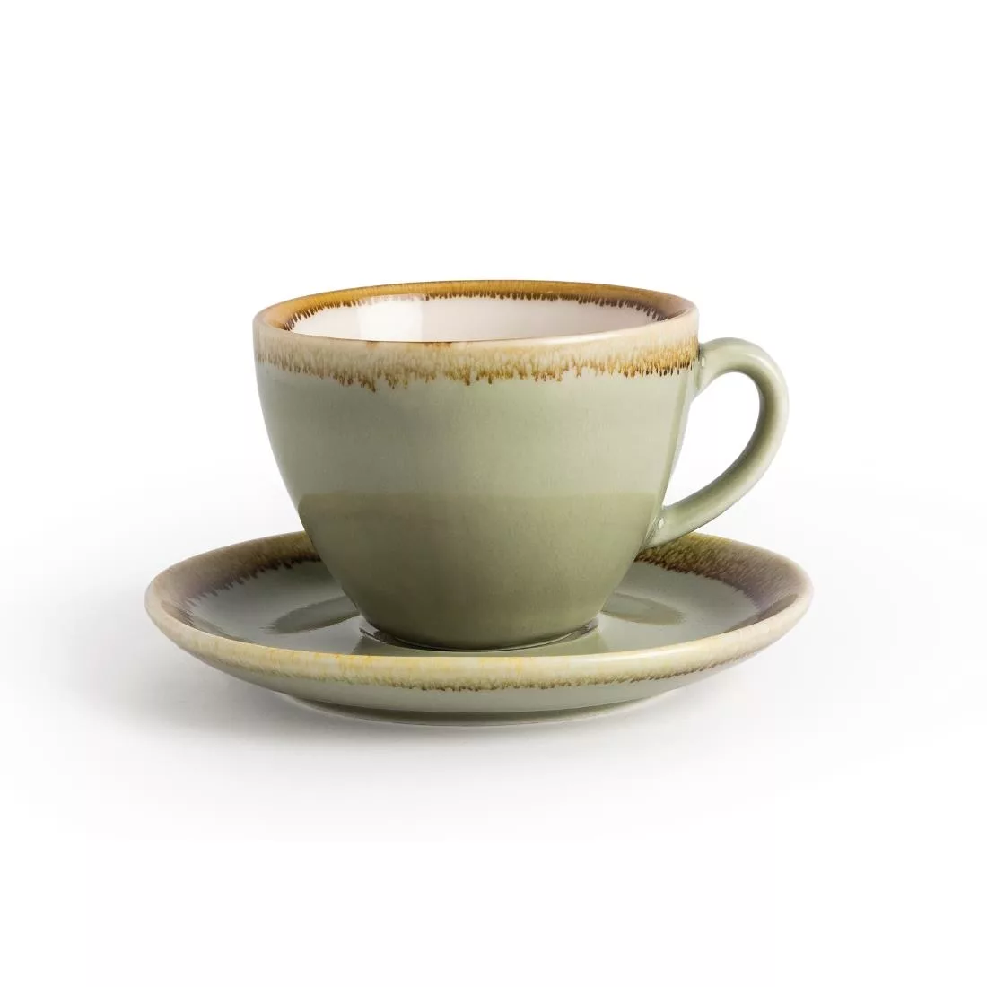 Olympia Kiln Cappuccino Saucer Moss 140mm (Pack of 6) - Image 3