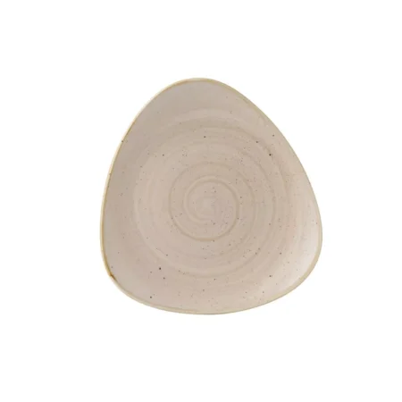 Churchill Stonecast Triangle Plates Nutmeg Cream 229mm (Pack of 12)