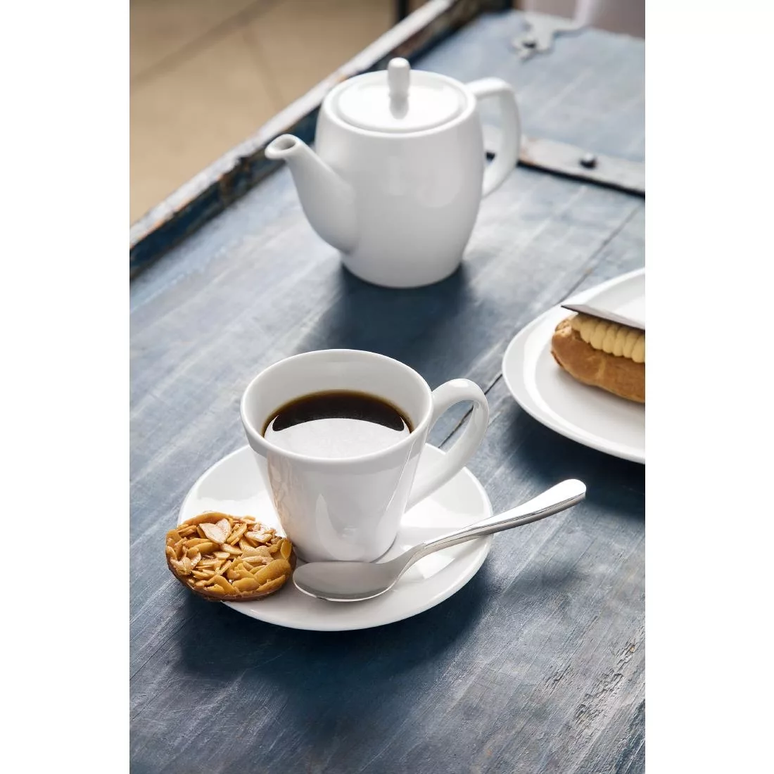 Royal Porcelain Classic White Tea Cup Saucer 145mm (Pack of 12) - Image 4