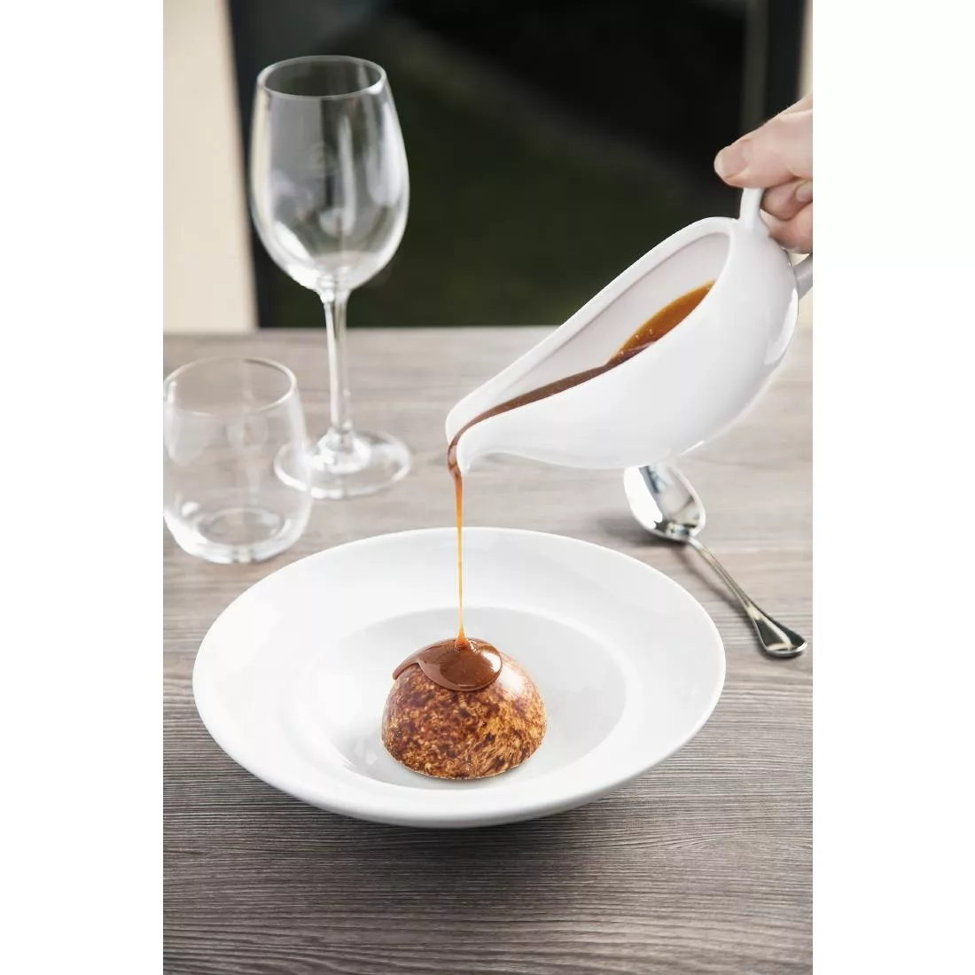 Royal Porcelain Classic White Gravy Boat 380ml (Pack of 2) - Image 5