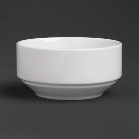 Royal Porcelain Classic White Stackable Soup Bowl 110mm (Pack of 12)