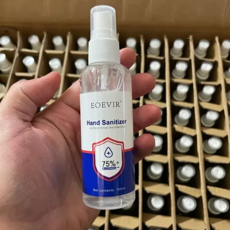 Hand Sanitizer 100 ml. 75% Alcohol - Pack of 100. Eoevir Brand
