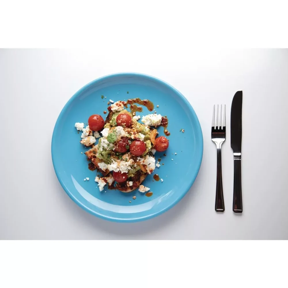 Olympia Cafe Coupe Plate Blue - 205mm 8" (Box 12) - Image 5